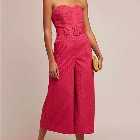 Anthropologie Pants - Anthropologie New Ett:twa Red Strapless Jumpsuits4